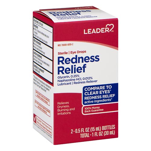 Image for Leader Redness Relief, Eye Drops,2 - 0.5oz from Bryan Pharmacy